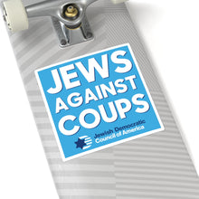 Load image into Gallery viewer, Jews Against Coups Blue Sticker