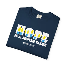 Load image into Gallery viewer, Hope Is a Jewish Value T-Shirt (Navy)