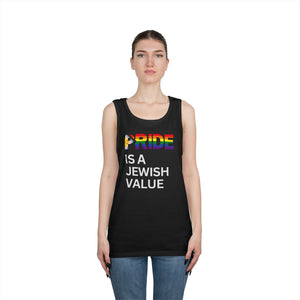 Pride Celebration Cotton Tank Top, LGBTQ+ Pride Apparel, Unisex Summer Top, Jewish Pride, Equality Fashion