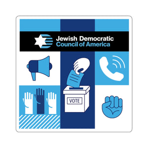 Jewish Dems Collage Sticker