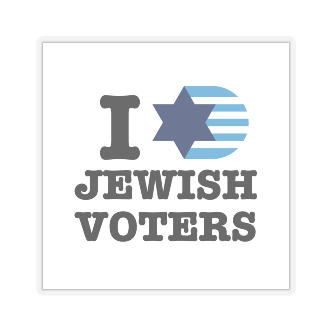 I Heart Jewish Voters Sticker