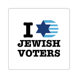 I Heart Jewish Voters Sticker