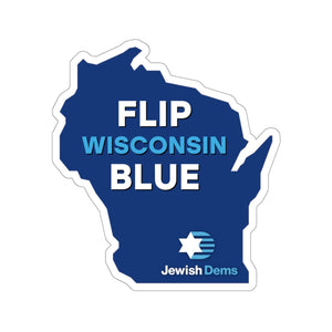 Flip Wisconsin Blue Sticker