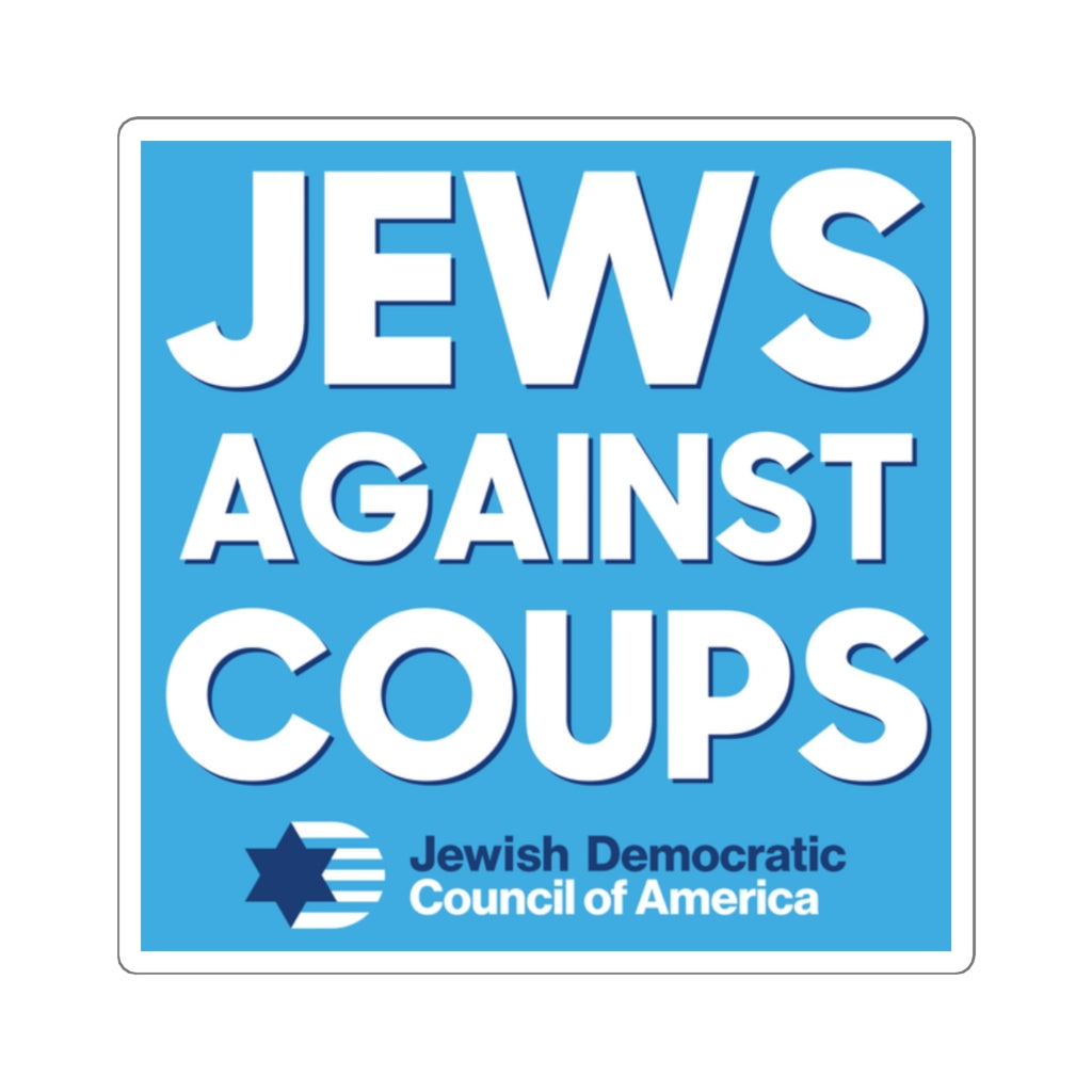 Jews Against Coups Blue Sticker