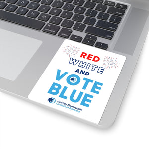Red White and Vote Blue Sticker