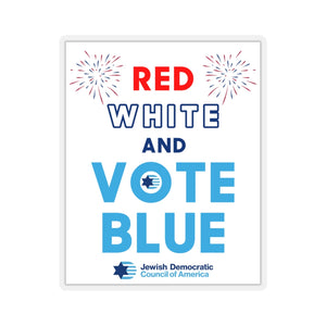 Red White and Vote Blue Sticker