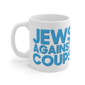 Jews Against Coups White Mug