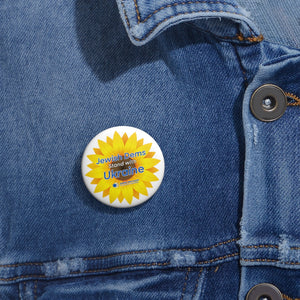Stand with Ukraine Sunflower Button
