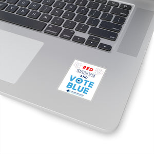 Red White and Vote Blue Sticker