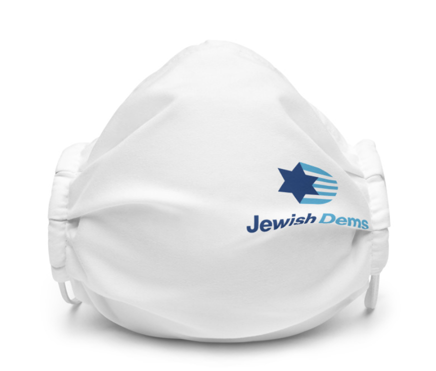 Jewish Dems Premium Face Mask - Corner Logo
