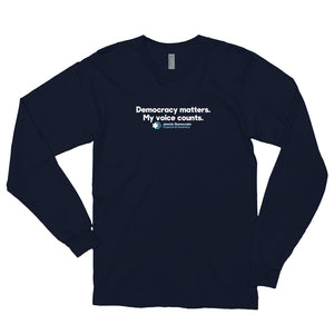 My voice counts long sleeve T-shirt