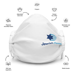 Jewish Dems Premium Face Mask - Corner Logo