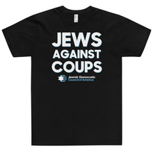 Load image into Gallery viewer, Jews Against Coups Dark T-Shirt